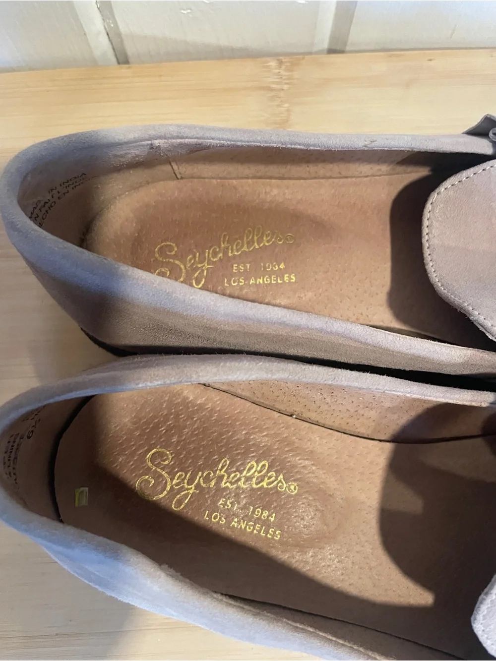 Seychelles Taupe Suede Fringed  Loafers size 6.5 - Picture 4 of 8